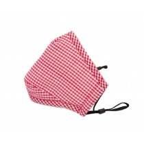 PM2.5 Adults Cotton Mask For Anti-smog with Activated Carbon (Red Checks)
