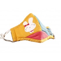 PM2.5 Kids Cotton Mask For Anti-smog with Activated Carbon (Yellow Rabbit)