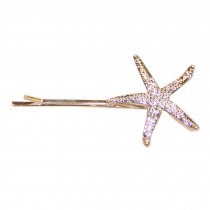 Set of 3 Charming [Silver Starfish] Hair Clips/Hair Pins/Side Clips(2.75'')