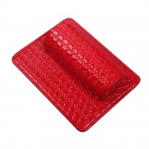 Nail Art Arm Rest Holder PU Leather Soft Hand Cushion Pillow & Pad Rest Red