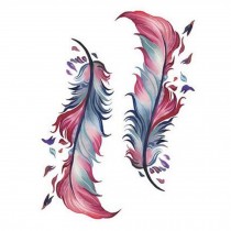Individual Styles Feathers Colorful Temporary Tattoos Fashion Tattoos Stickers