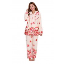 Floral Print Pajama Set for Women, Medium