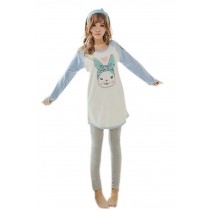 Cozy LOL Bunny Women Pajama Set Casual Household Clothes, M