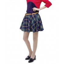 Thick Autumn Skirt Scottish Kilt Skirt, Green, Medium
