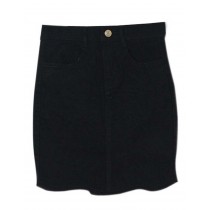 Black Denim Skirt for Women Summer Sheath Skirt, Medium