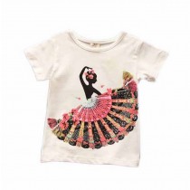Latin Dancing Girl Cute T-shirt for Little Girls, 4-5 Yrs