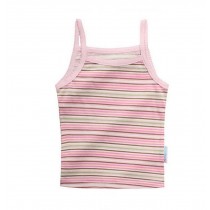 Cute Pink Striped Girls Cami Tank, 4-5 Yrs