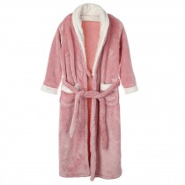 Sweet Girls Cozy Flannel Lapel Robe Pajamas for Winter Bathrobe Homewear