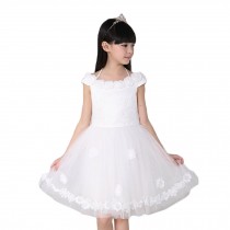 Elegant Girl's Princess Dress Lovely Summer Slip Dresses(White)