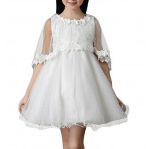 Lovely Girl Party Dresses WHITE Tulle Lace Princess Dress