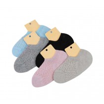 5 pairs Ladies Hollowed-out Cotton Boat Socks No Show Socks Antiskid Socks A