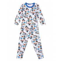 Blue Bears Cotton Pajama Set for Boys, 5-6 Yrs