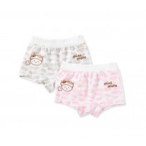 Set of 2 Breathable Comfort Babies Underwear Briefs Panties GRAY PINK, 2-3 Years