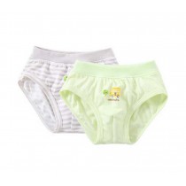 2 pieces Breathable Soft Babies Underwear Panties, GRAY GREEN, 2-3 Years
