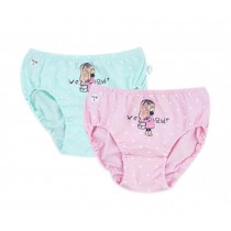 Cartoon Little Girls Underwears Elastic Briefs Panties Set of 2 Kids Underpants
