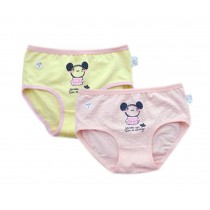 2 Pcs Colorful Triangle Pants Cartoon Little Girls Underwears Soft Underpants