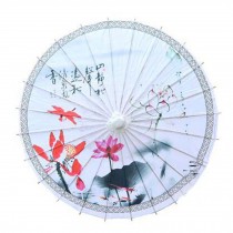 33-Inches Outdoor Umbrella Chinese Handmade Oiled Paper Umbrella Non Rainproof
