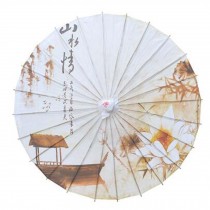 Handmade Oiled Paper Umbrella Chinese Style Office Gifts 33-Inch Non Rainproof