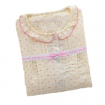 [Yellow Dots] Cotton Maternity Nightwear Nursing Pajama Set Breastfeeding Pajama
