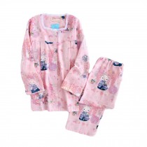 [Pink Cute Fox] Cotton Maternity Pajamas Set Nightwear Breastfeeding Pajamas