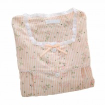 [Pink Stripe] Cotton Maternity Pajamas Set Nightwear Breastfeeding Pajamas