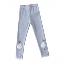 Cotton Spring Autumn Leggings Pants for Girls Light GRAY, Height 100cm/39"