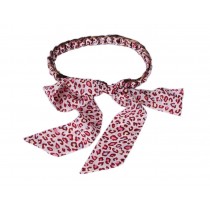 Women 's Weave Pink Leopard Pattern Decoration Dress Skirt Accessories Belts