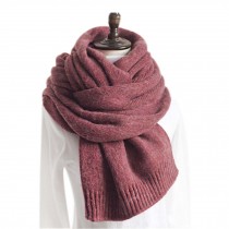 Comfortable Winter Warm Unisex Neckerchief/Fashion Knitted Woolen Scarf/RED