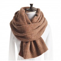 Comfortable Winter Warm Unisex Neckerchief/Fashion Knitted Woolen Scarf/BROWN