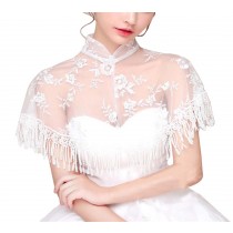 Women's Wedding Dresses Bridal Shawls Lace Scarf Capes, F