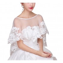 Fashion Style Women's Wedding Dresses Lace Bridal Shawls V