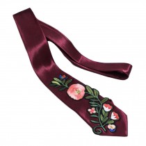 Polyester Silk Neckties Small Scarf Women Embroidery Neckties Casual Neckties