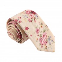 Formal/Casual Cotton Neckties Pink Flower Fashion Neckties Men Leisure Wear 6 cm
