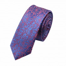 Fashion Mens Polyester Skinny Neckties Wedding/Party Necktie Fuchsia Floral 5cm