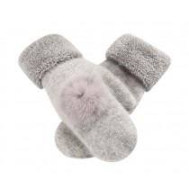 Light Grey Woollen Gloves Lovely Best Winter Gloves Women Mitten to Keep Warm