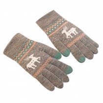 Winter Student Wool Gloves/Lovely Knitted Mittens/Telefingers Gloves/GREY