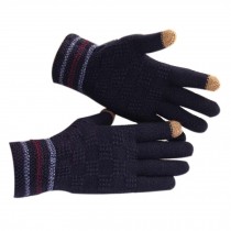 Men's Gloves/Knitted Woolen Gloves/Outdoor Cycling Gloves/Wonderful Gift/ Navy