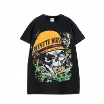 Cool Loose Hip Hop Tshirt Black Skull
