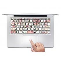 Fashion Ultra-thin WHITE Amento Keyboard Stickers / Decals For SAMSUNG450R4