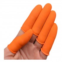 260 Pcs Disposable Finger Gloves Latex Rubber Fingertips Protective Finger Cots for Repair Work Painting Crafting, Orange