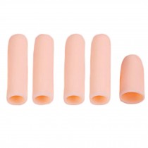 One Set Finger Cot Silica Gel Finger Protection Finger Support Finger Sleeves Finger Gloves, Nude Color