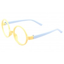 Fashion Children Round Decorative Glasses Frame Yellow Frame