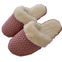 Winter Warm Home Cotton Slippers/Soft Sole Lovers Slippers Shoes, Pink