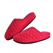 Winter Warm Home Cotton Slippers/Soft Gridding Lovers Slippers Shoes, Rosiness