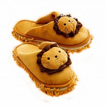 Lovely Animal Microfiber (Women) Magic Cleaning Slippers-Lion
