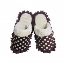 Lazy Wipe Slippers Floor Slippery Soles Removable Shoe Cleaning Slippers,Brown