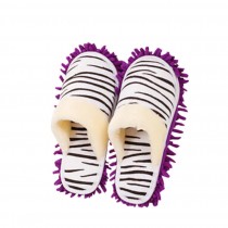 Zebra Pattern Cleaning Slippers Wipe Slippers Floor Slippers ,Foot Length 24 CM