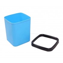 Creative Fashionable Mini Desktop Trash/Wastebasket, Blue Square
