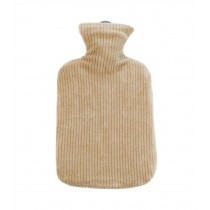Pure Color Classic Hot Water Bottle with Plush Cover 800ML for Heat and Cold Therapy, Khaki