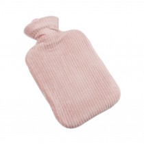 Pure Color Classic Hot Water Bottle with Plush Cover 800ML for Heat and Cold Therapy, Pink